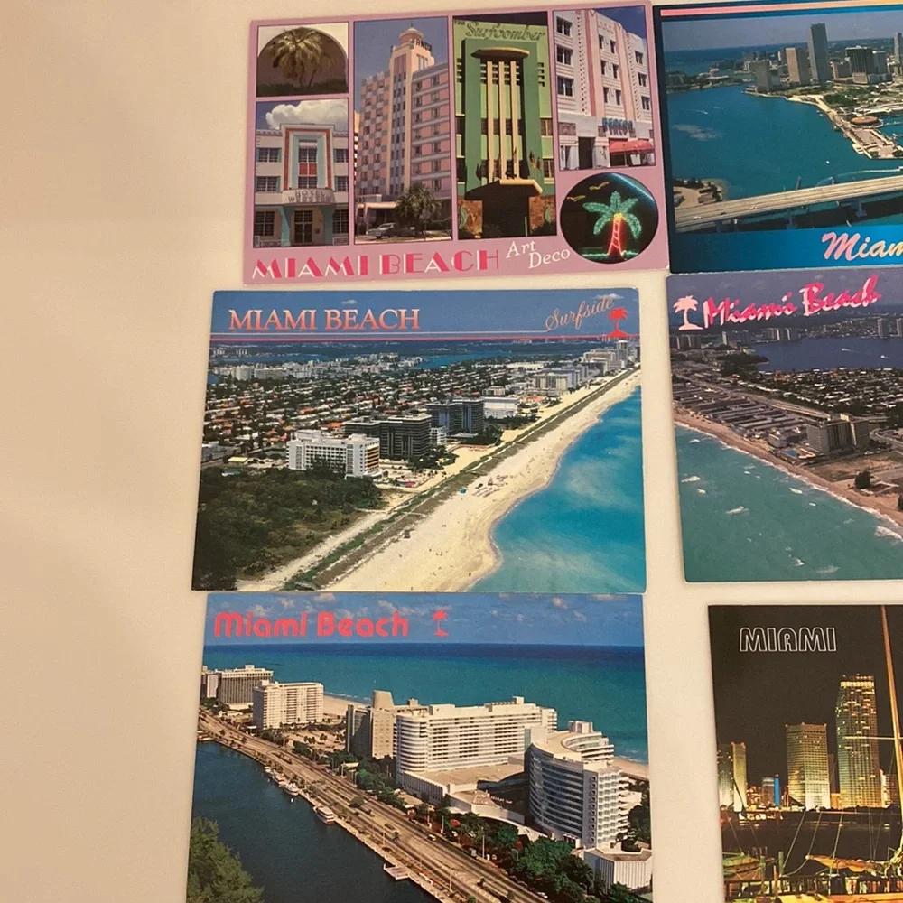 11 Vintage 90’s Scenic Florida Impressions POST CARDS w/ palm trees on back